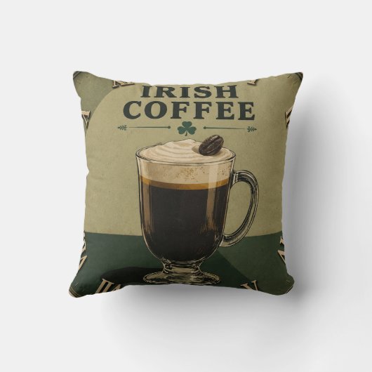 Irish Coffee Celtic Pub Decor クッション (裏面)