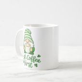 Irish Coffee First Cute Gnome St. Patrick's Day コーヒーマグカップ (正面左)
