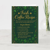 Irish Coffee Recipe Holiday Greeting Card シーズンカード (正面)