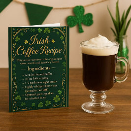 Irish Coffee Recipe Holiday Greeting Card シーズンカード
