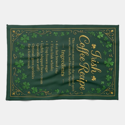 Irish Coffee St Patrick's Day  キッチンタオル (横)