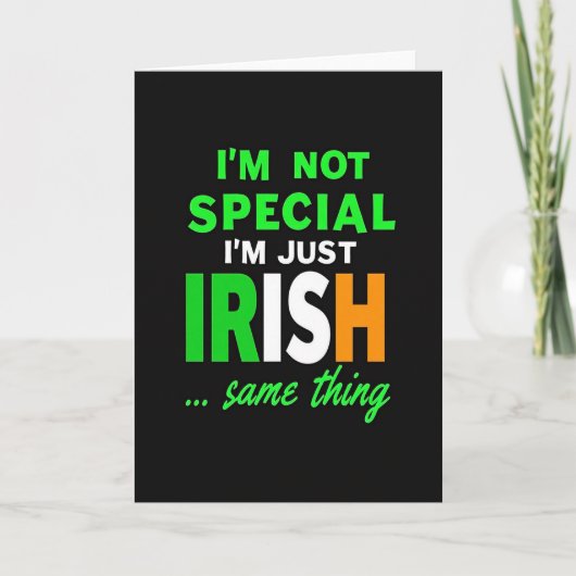 Irish Colors Text Card カード (正面)