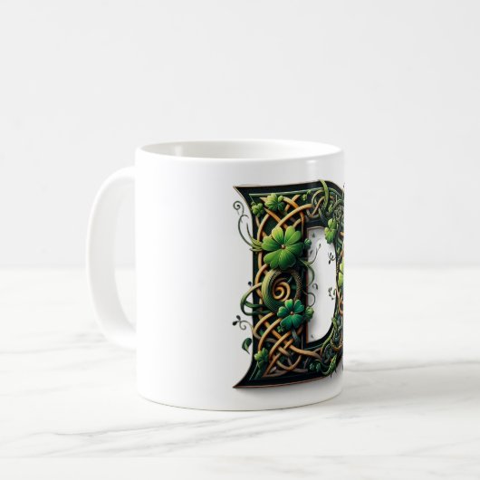 Irish D Monogram Coffee Mug コーヒーマグカップ (正面左)