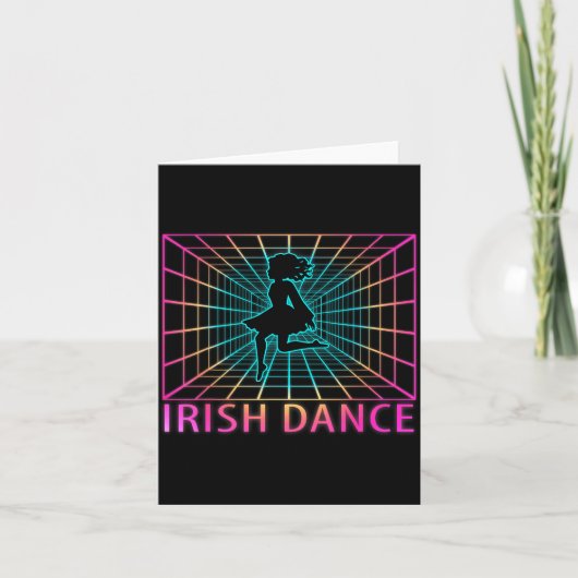 Irish Dance Retro Dancer Gift カード (正面)