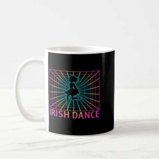 Irish Dance Retro Dancer Gift  コーヒーマグカップ (左)