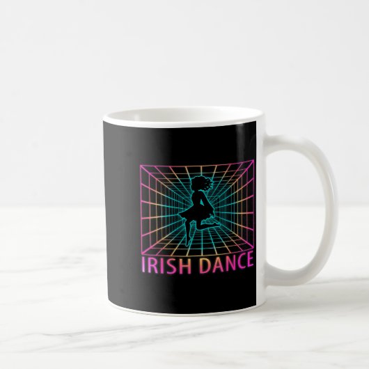 Irish Dance Retro Dancer Gift  コーヒーマグカップ (右)