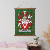 Irish Delap Coat of Arms Family Crest 吊り下げ型タペストリー (寝室)