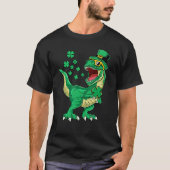 Irish Dinosaur rex Happy St Patrick's Day Toddlers Tシャツ (正面)