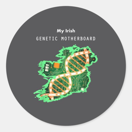 Irish Dna Ireland Motherboard  ラウンドシール (正面)