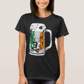 Irish Drinking Team Beer Ireland Flag Patrick's D Tシャツ (正面)