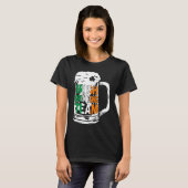 Irish Drinking Team Beer Ireland Flag Patrick's D Tシャツ (正面フル)