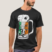 Irish Drinking Team Beer  Ireland Flag Patrick's D Tシャツ (正面)