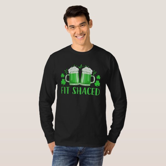 Irish Drinking Team Men St Paddys day Fit Shaced W Tシャツ (正面フル)