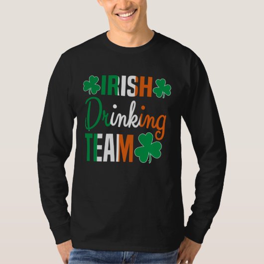 Irish Drinking Team St Patricks Day Beer Drinking  Tシャツ (正面)