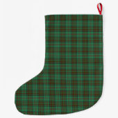 Irish Dublin Green Tartan  ラージクリスマスストッキング (裏面)