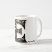 Irish E Monogram Coffee Cup コーヒーマグカップ (正面右)