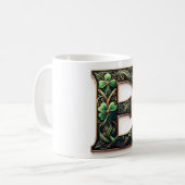 Irish E Monogram Coffee Cup コーヒーマグカップ (正面左)