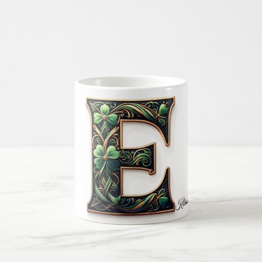 Irish E Monogram Coffee Cup コーヒーマグカップ (中央)