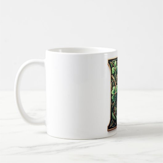 Irish E Monogram Coffee Cup コーヒーマグカップ (左)