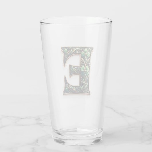 Irish E Monogram pint glass タンブラーグラス (裏面)