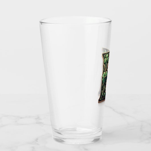 Irish E Monogram pint glass タンブラーグラス (右)