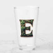 Irish E Monogram pint glass タンブラーグラス (正面)
