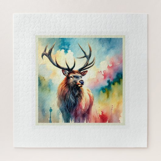 Irish Elk 170724AREF101 - Watercolor ジグソーパズル (縦)