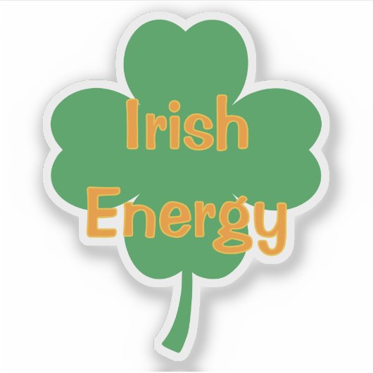 Irish Energy Four-Leaf Clover St Patrick's Day シール (正面)