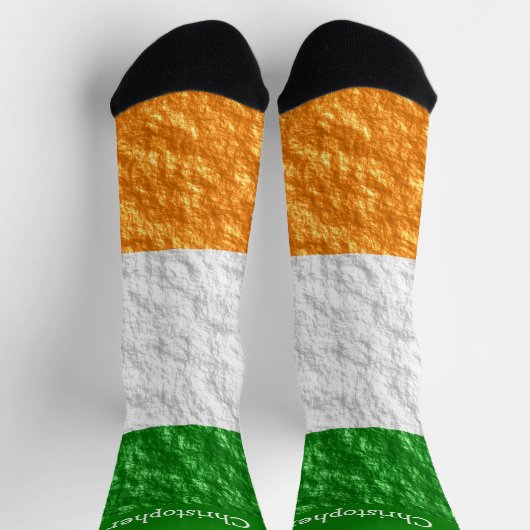 Irish Flag Design ソックス (上部)