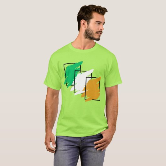 Irish Flag Design Tシャツ (正面フル)