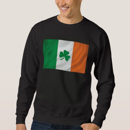 Irish Flag Irish Pride Shamrock スウェットシャツ (正面)