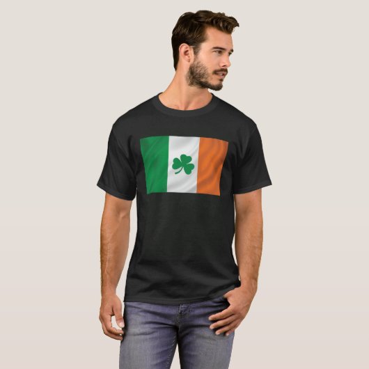 Irish Flag Irish Pride Shamrock Tシャツ (正面フル)