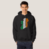 Irish Flag Map Souvenir Distressed Ireland Adults  パーカ (正面フル)