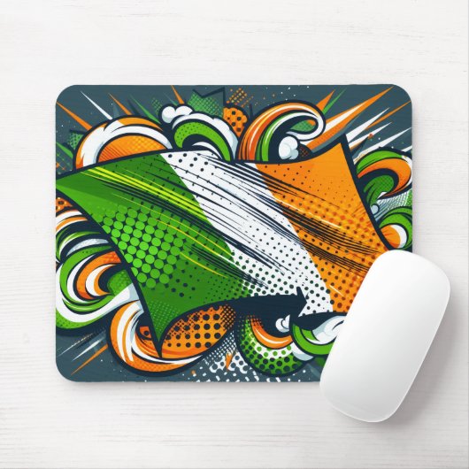 Irish flag Mousepad マウスパッド (マウス)