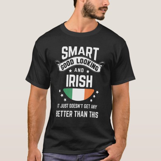 Irish Flag Native Pride Ireland Irish Roots Tシャツ (正面)
