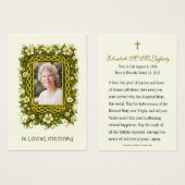 Irish Floral Celtic Memorial In Loving Memory (正面&裏面)