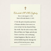 Irish Floral Celtic Memorial In Loving Memory (裏面)