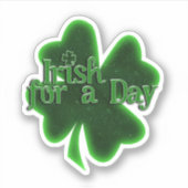 Irish For a Day St. Patrick's Day シール (正面)