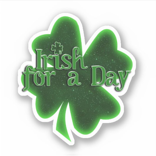 Irish For a Day St. Patrick's Day シール (正面)