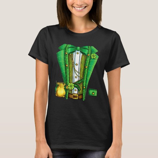 Irish Formal Leprechaun Costume Suit Tuxedo St Pat Tシャツ (正面)