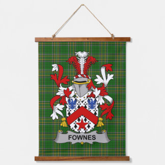 Irish Fownes Coat of Arms Family Crest 吊り下げ型タペストリー