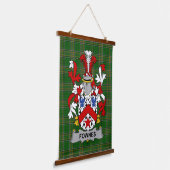 Irish Fownes Coat of Arms Family Crest 吊り下げ型タペストリー (傾斜あり)