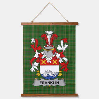 Irish Franklin Coat of Arms Family Crest 吊り下げ型タペストリー