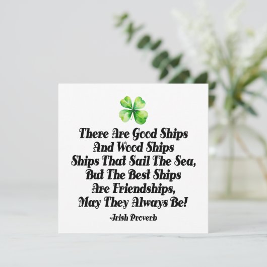 Irish Friendship Ships Proverb Four Leaf Clover  (スタンド正面)