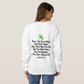 Irish Friendship Ships Proverb Four Leaf Clover  スウェットシャツ (裏面フル)