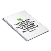 Irish Friendship Ships Proverb Four Leaf Clover  ノートブック (右側)