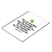 Irish Friendship Ships Proverb Four Leaf Clover  ノートブック (左側)