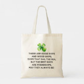 Irish Friendship Toast 4 Leaf Clover St Patricks  トートバッグ (裏面)
