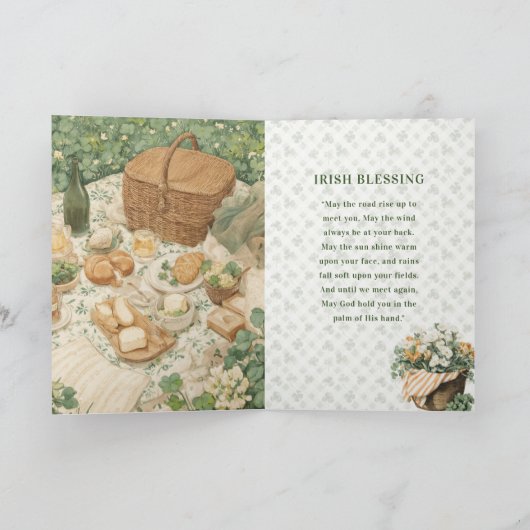 Irish Front Door | St Patrick's Day Irish Blessing カード (内部)