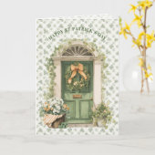 Irish Front Door | St Patrick's Day Irish Blessing カード (黄色い花)